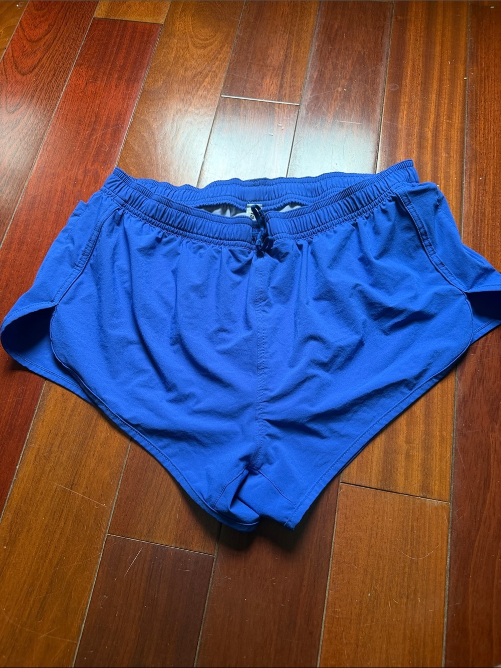 Men's Blue Performance Swim Trunks with Elastic Waist
